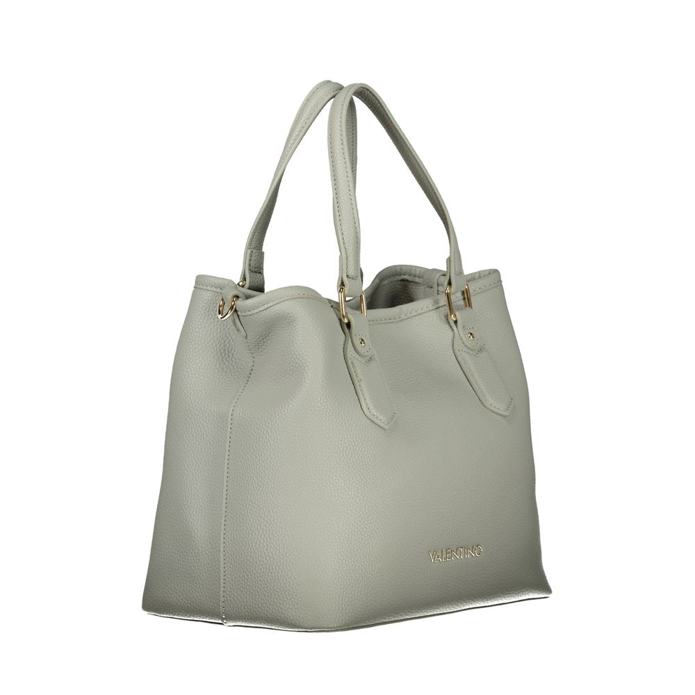 Gray Polyurethane Women's Bag