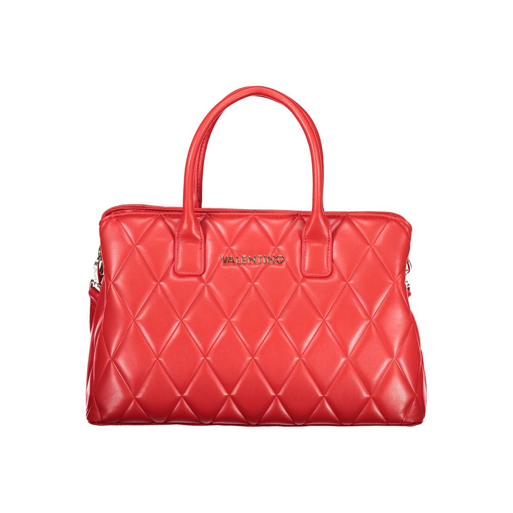 Rosso Polyurethane Women's Bag with Handles and Compartments