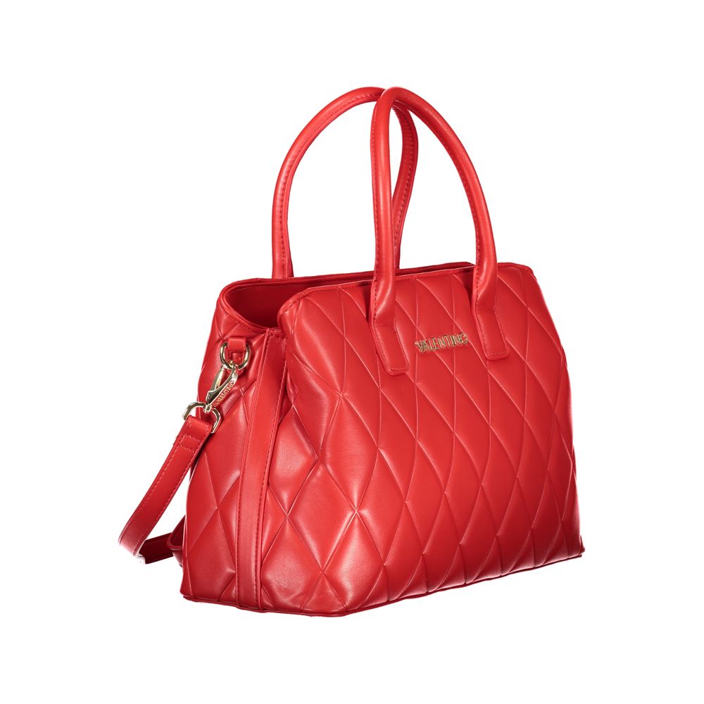 Rosso Polyurethane Women's Bag with Handles and Compartments