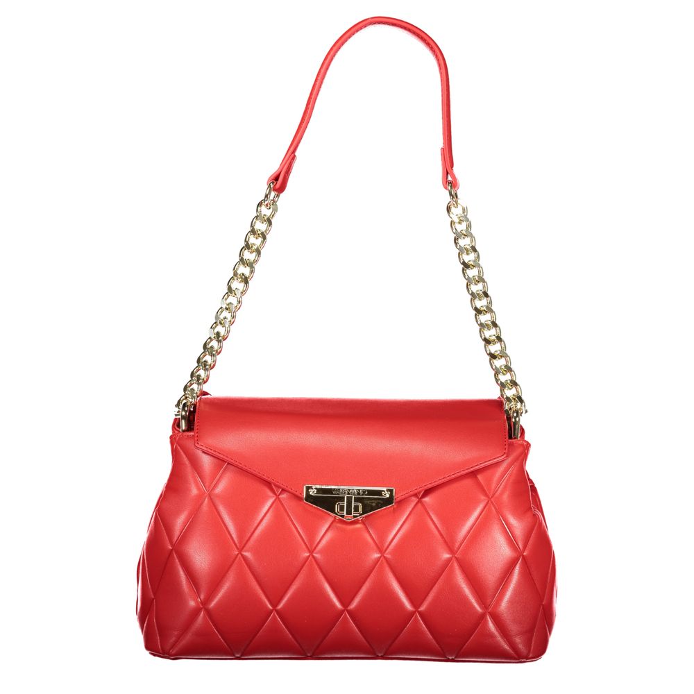 Red Polyurethane Women's Bag