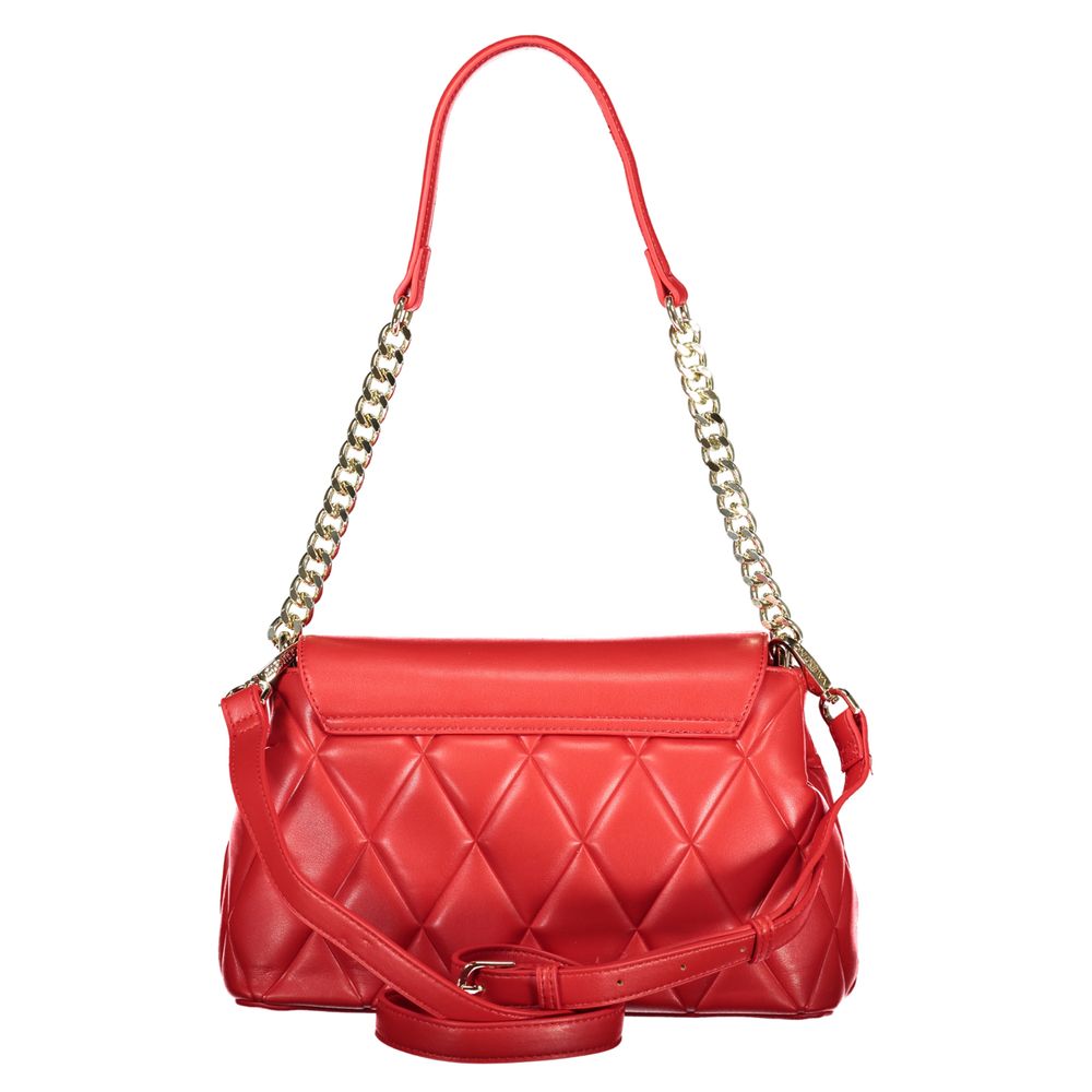 Red Polyurethane Women's Bag