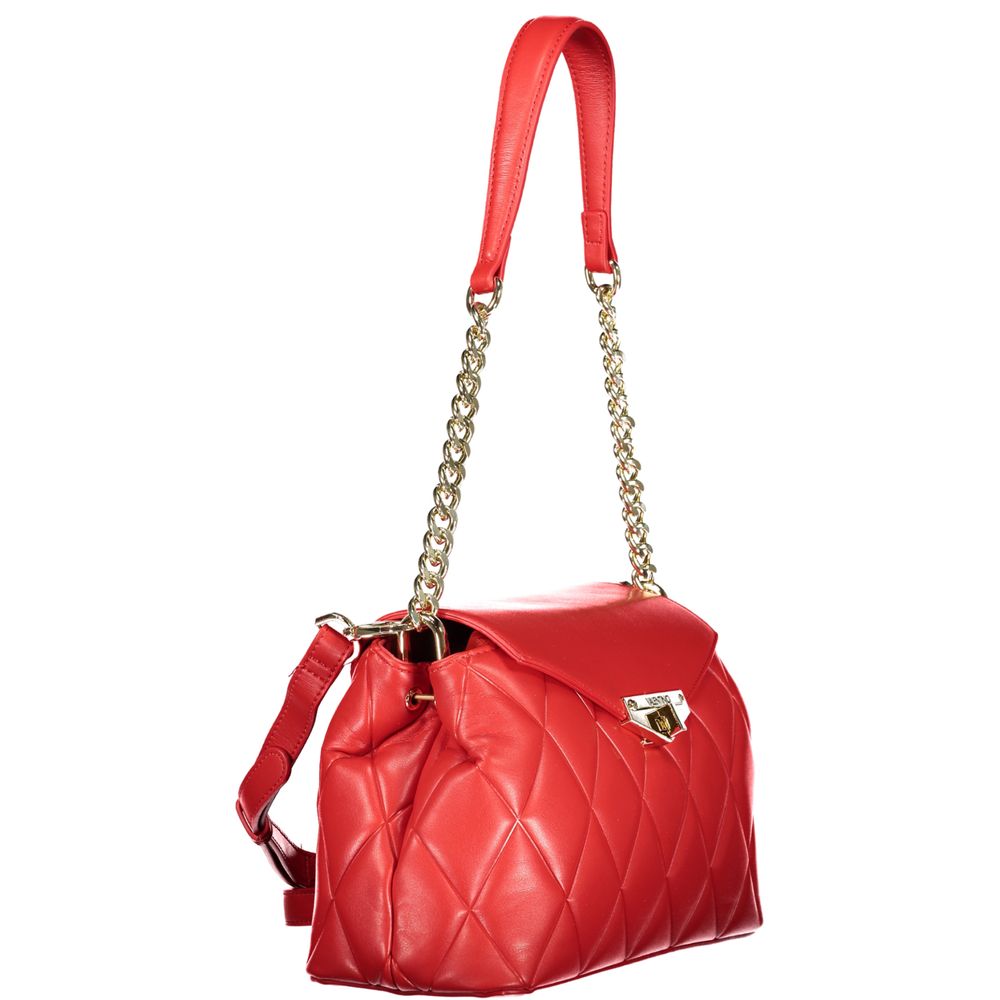 Red Polyurethane Women's Bag