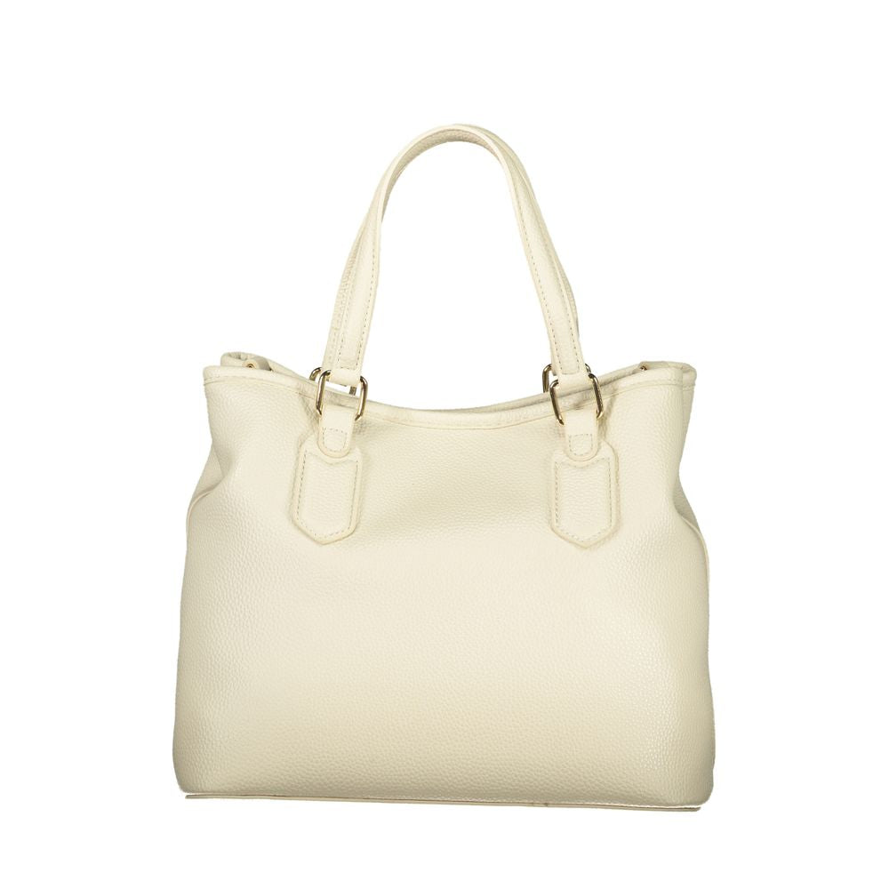 Beige Polyurethane Women's Bag