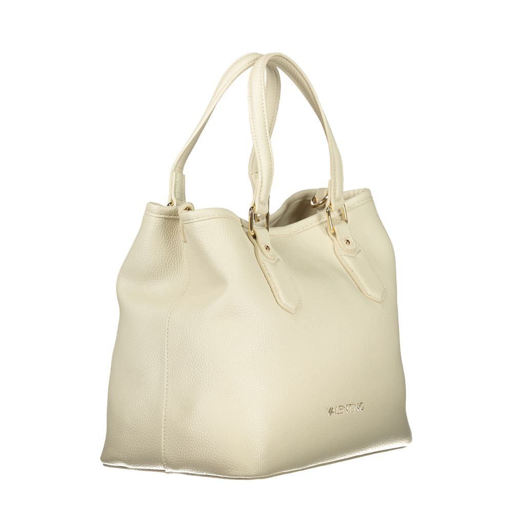 Beige Polyurethane Women's Bag
