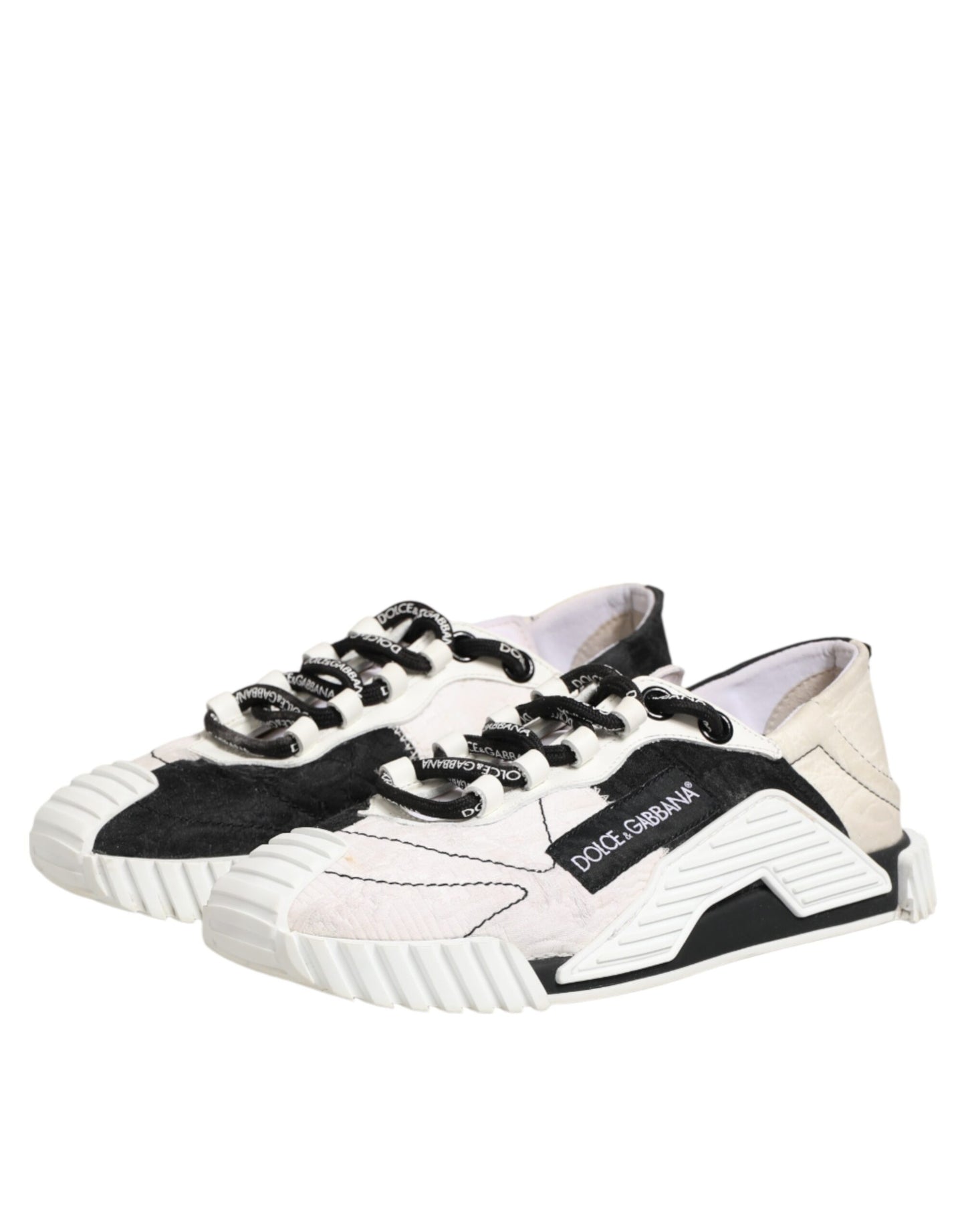 White Black Leather NS1 Sneaker Shoes
