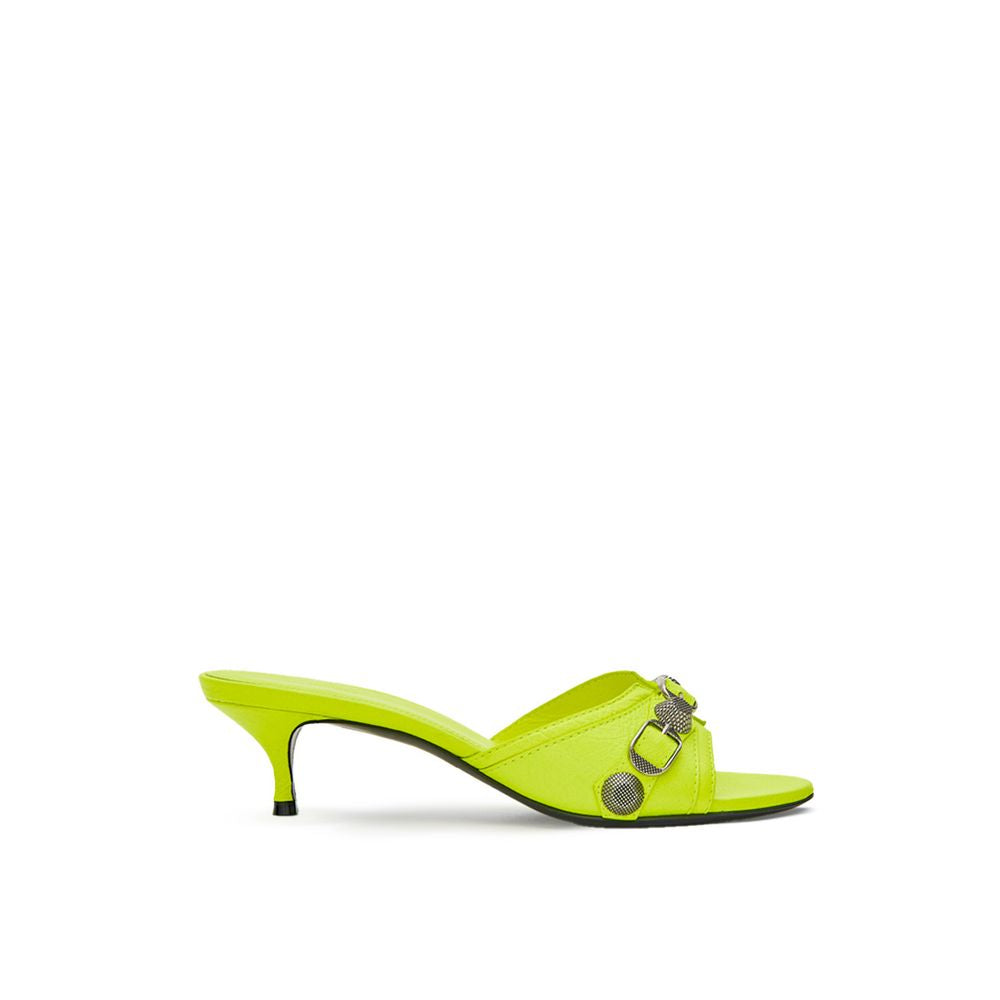 Yellow Leather Mules