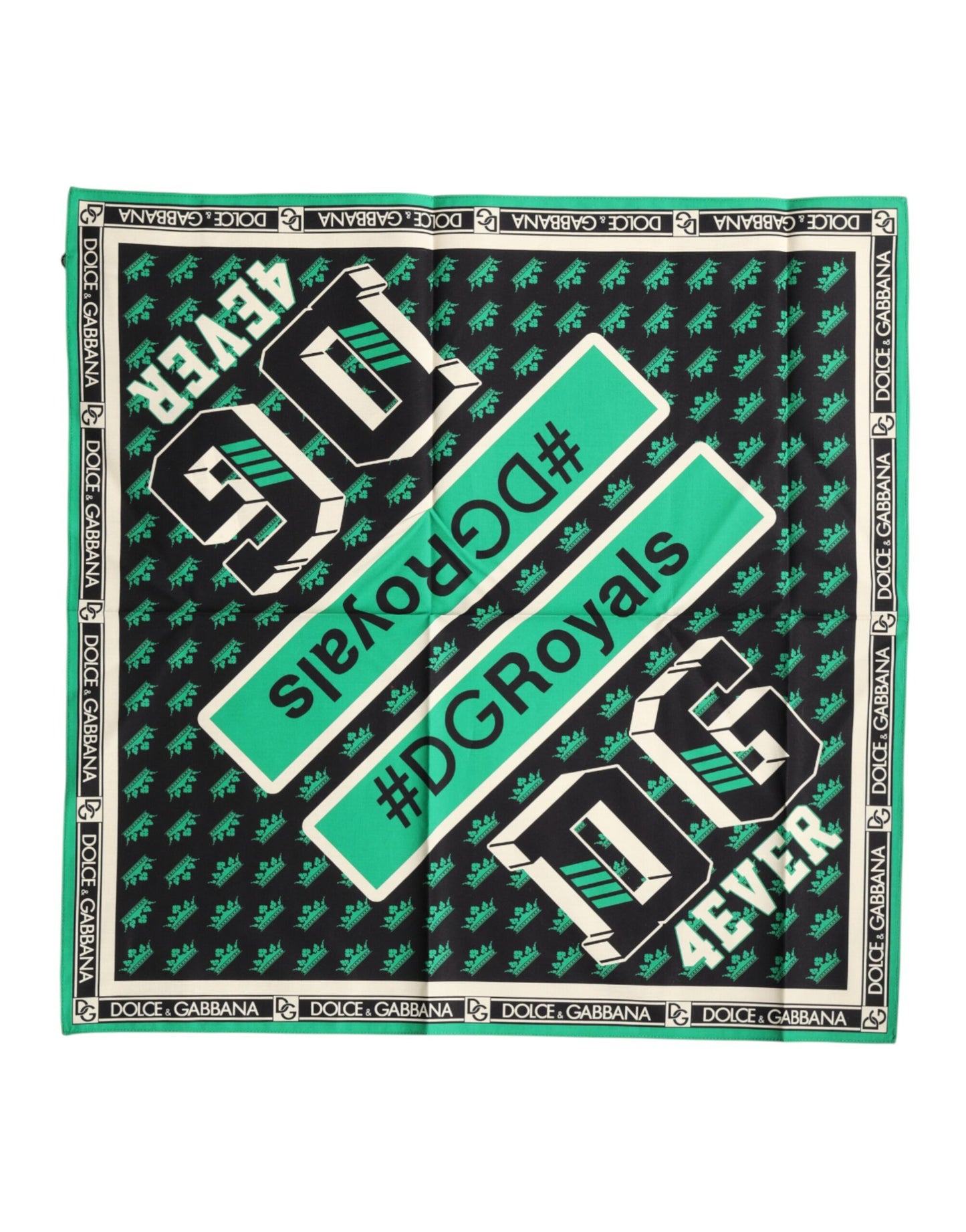 Multicolor #DGRoyals Square Foulard 50.5cm x 50cm Scarf