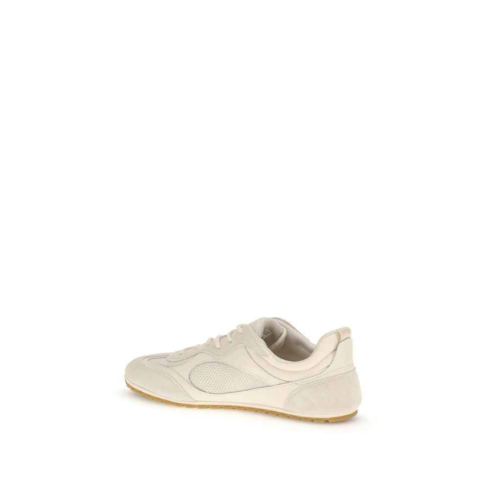 Beige Polyester Sneakers