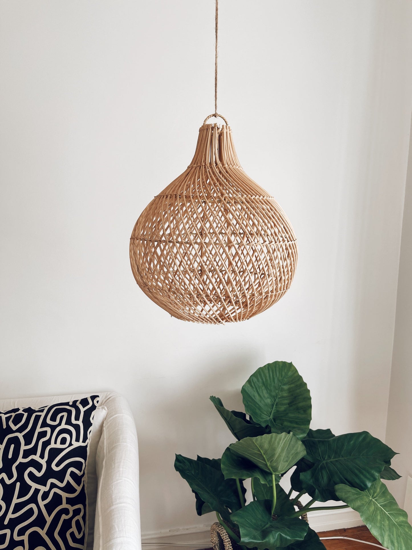 Rattanlampeskærm Mandala
