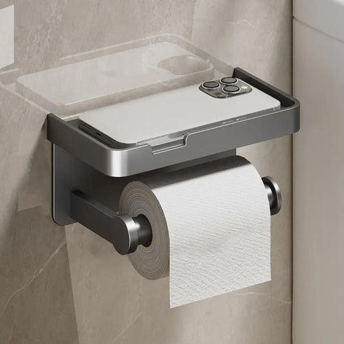 Toilet Paper Holder Wall-Mounted Aluminum Alloy Toilet Paper Holder