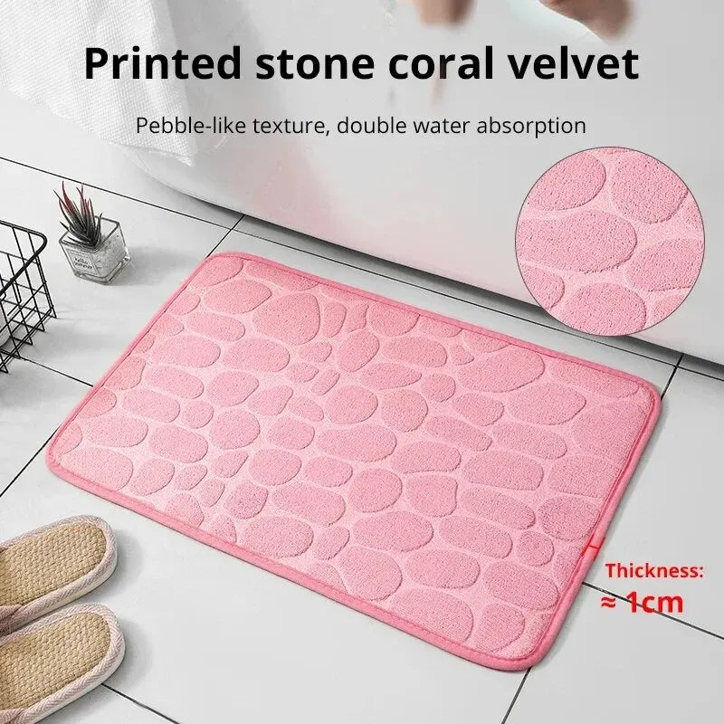 Memory foam bademåtte i velour
