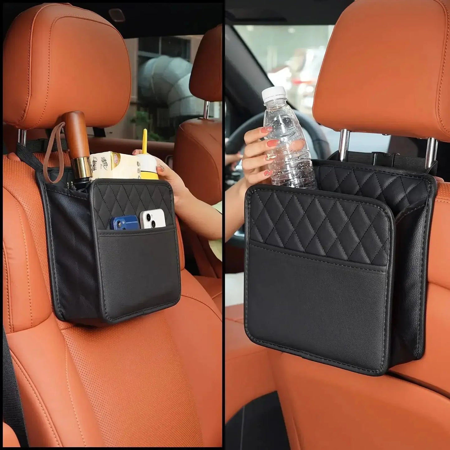 Multi-Function Car Seat Back Organizer | Portable Foldable Design with