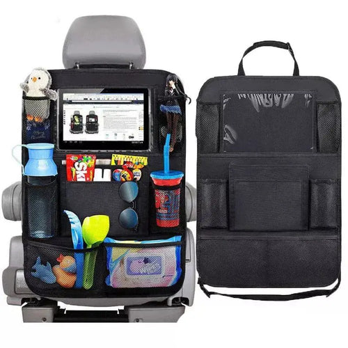 Car Backseat Organizer with Touch Screen Tablet Holder Auto Storage
