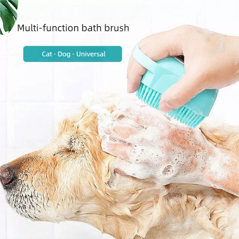 Silikone-badebørste med shampoobeholder