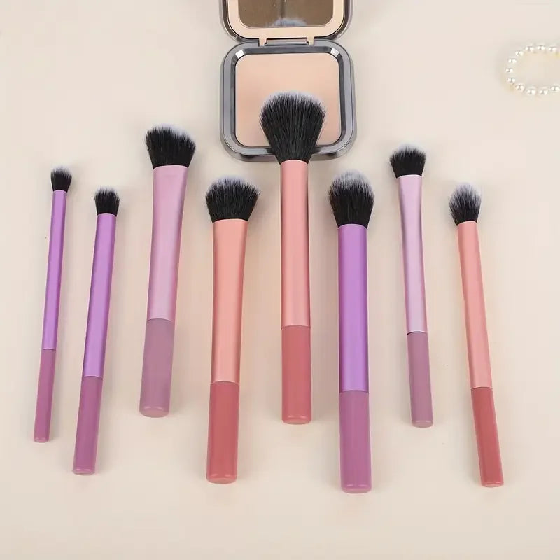 8pcs Makeup Brush Kit Soft Synthetic Hair Make Up Brushes Foundation