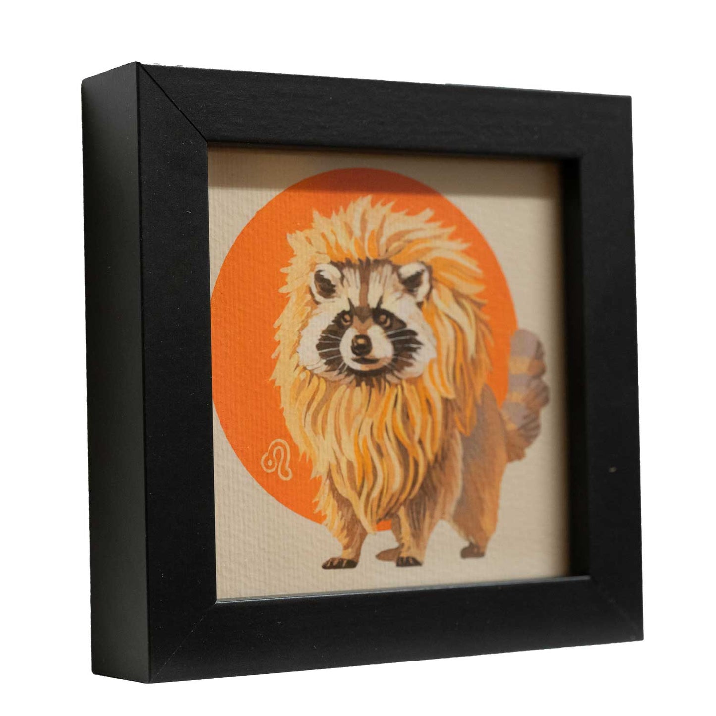 Pocket Art, Print im Rahmen, 10 x 10 cm, Sternzeichen Löwe