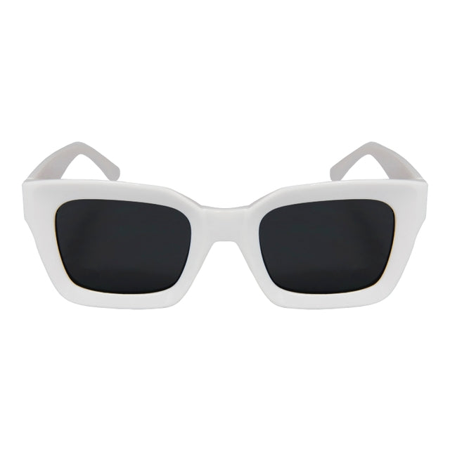 OCEAN GLASSES OSAKA – Rektangulære Hvide Solbriller i Letvægtsdesign
