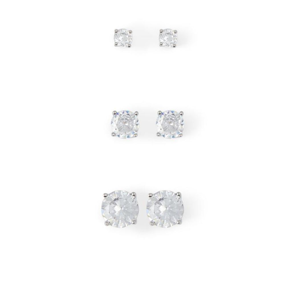 Silver Elastane Earrings