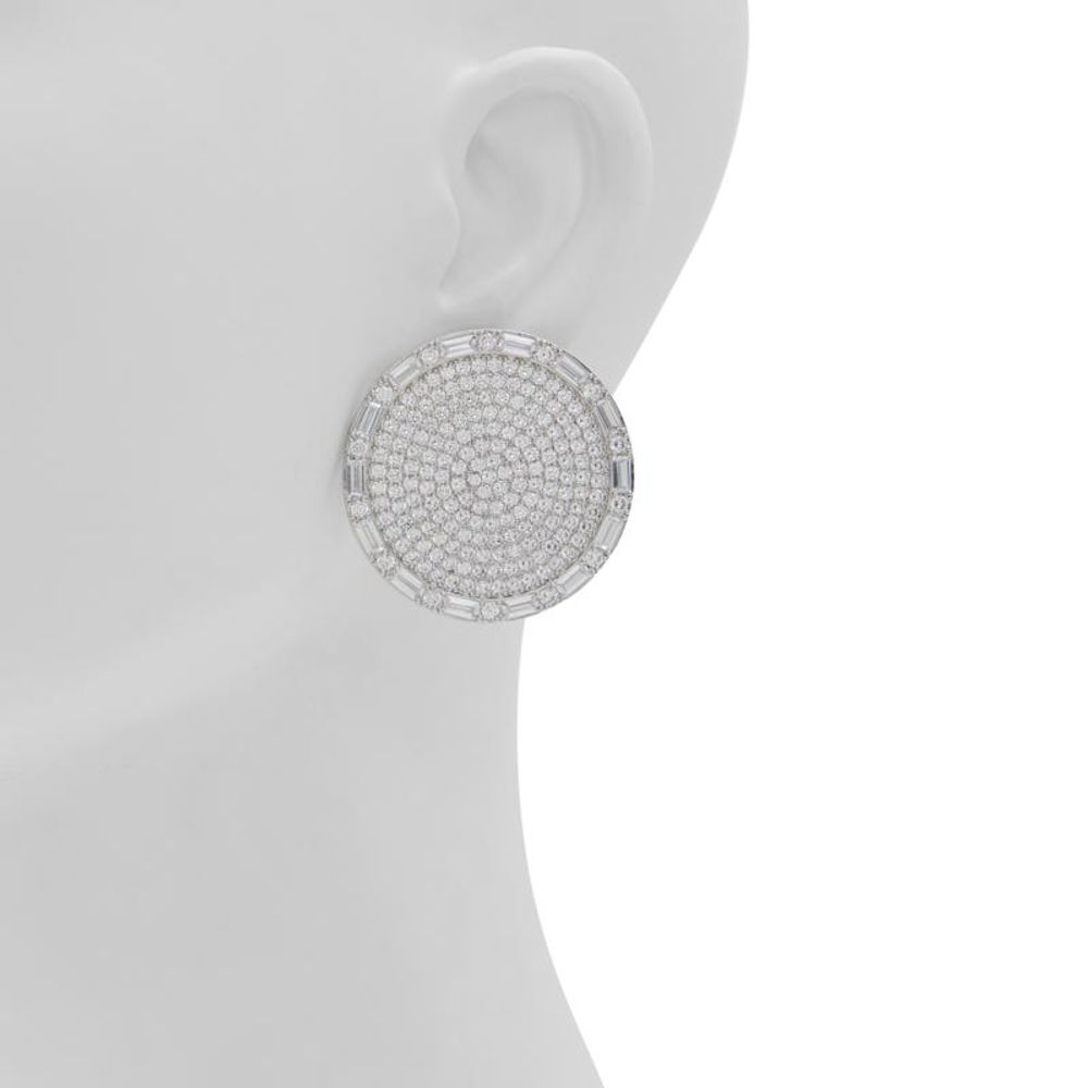 Silver Elastane Earrings