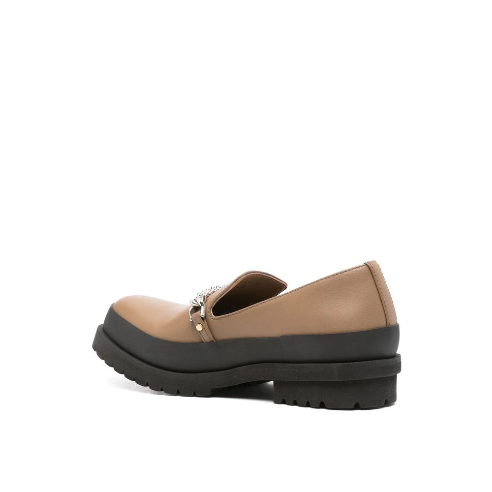 Brown Vegan Leather Slip-On Loafers
