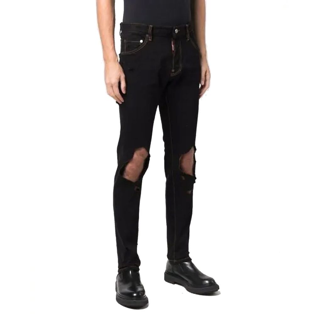 Black Cotton Jeans Denim