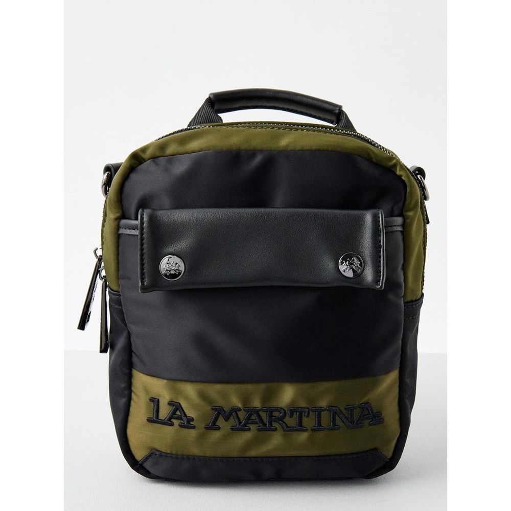 Bicolor Nylon Crossbody Bag