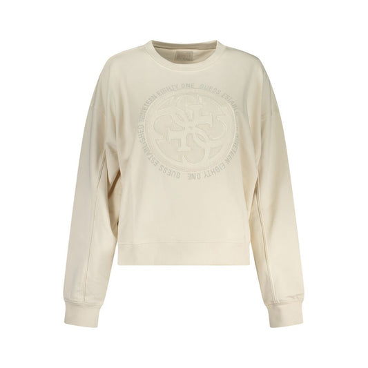 White Cotton Women Sweatshirt