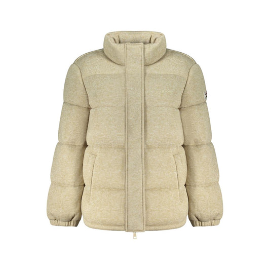 Beige Polyester Women's Jacket