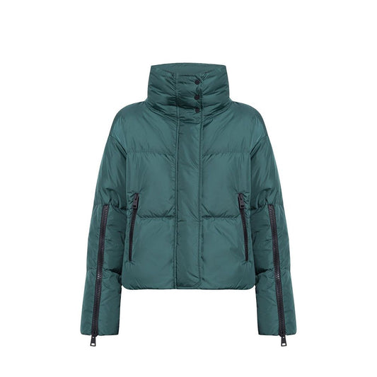Bicolor Polyamide Full-Length Jacket