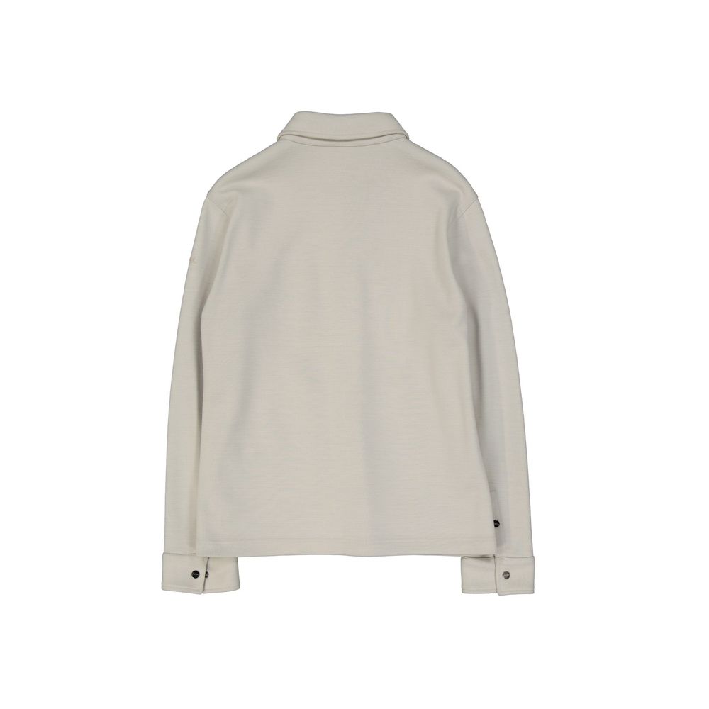 Beige Polyamide Full-Length Jacket