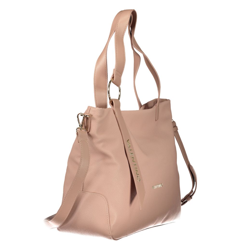 Pink Polyurethane Women's Bag
