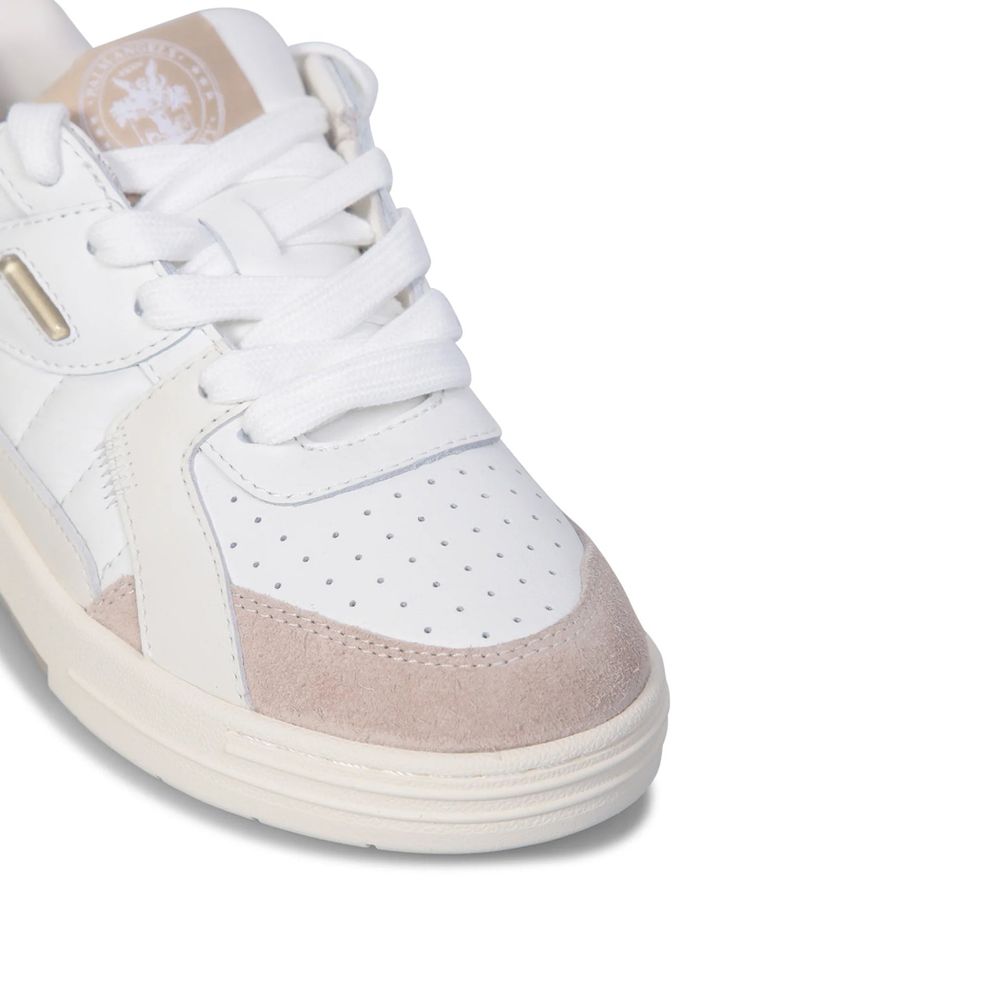 White Calfskin Athletic Sneakers