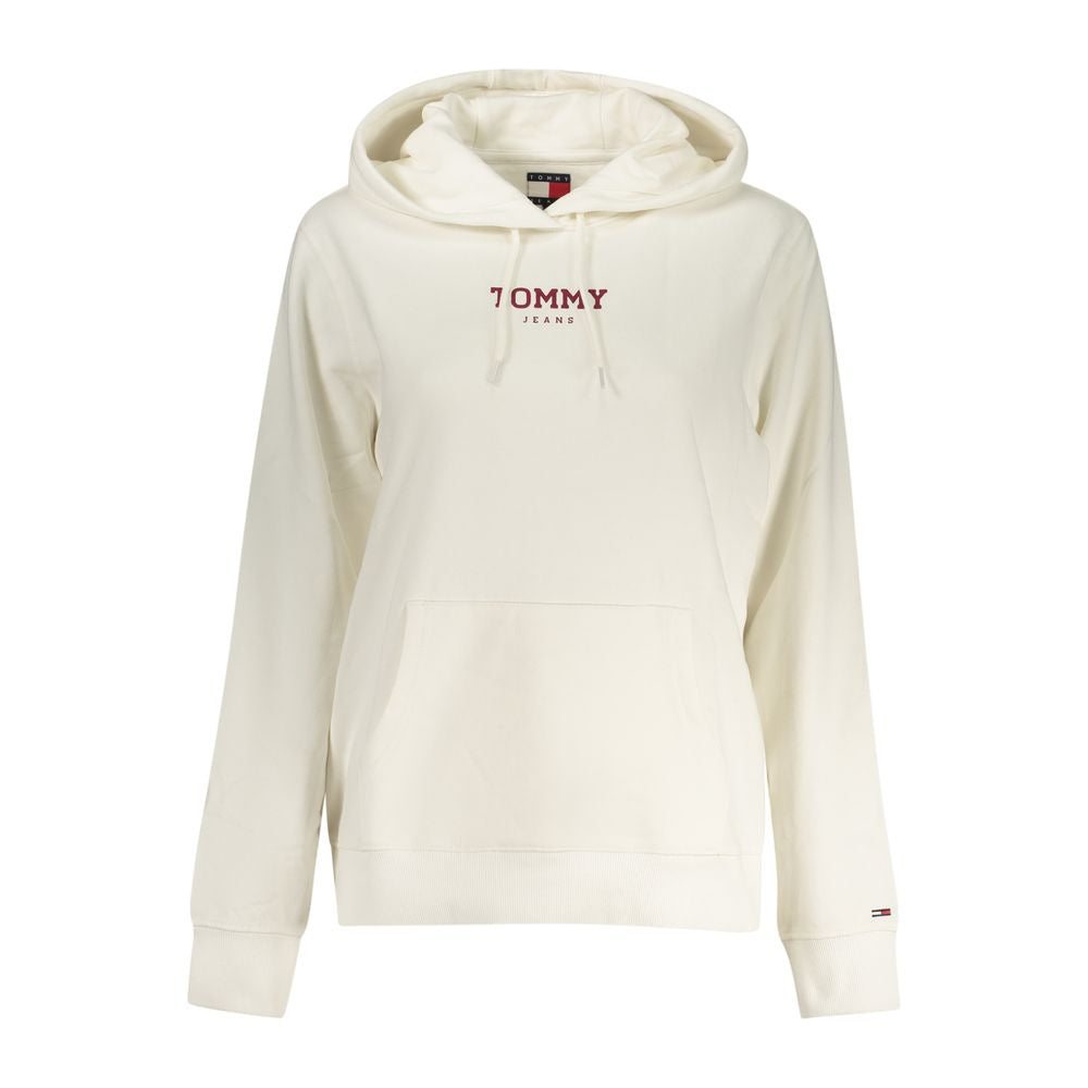 White Cotton Women Sweatshirt