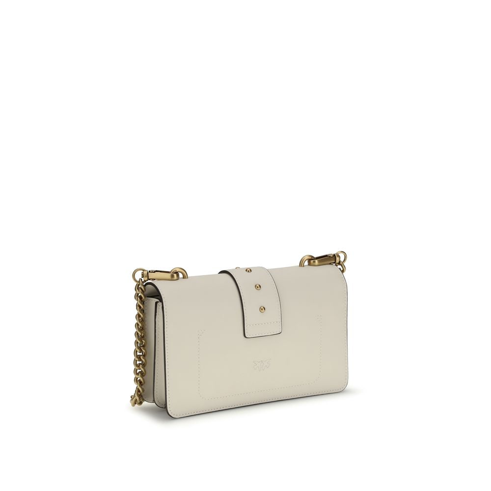 Beige Calf Leather Bos Taurus Shoulder Bag