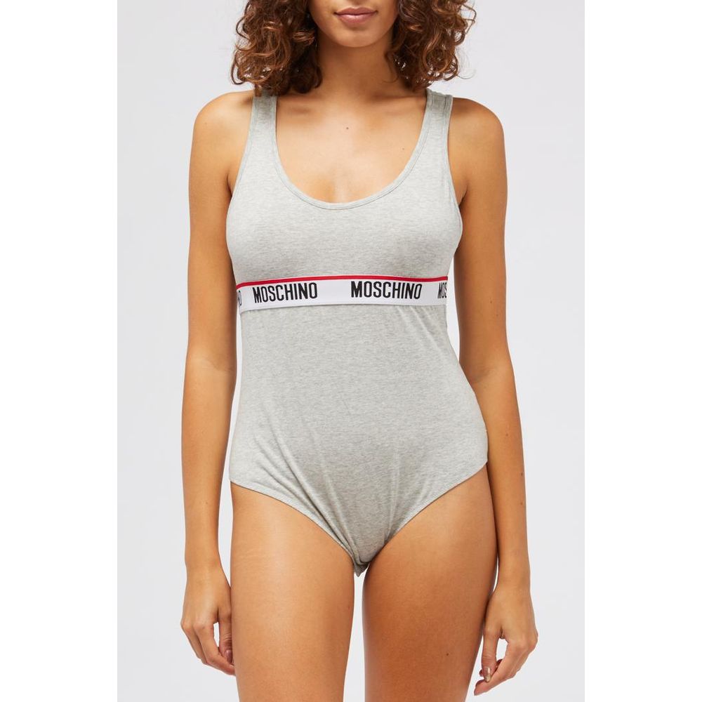 Gray Cotton Bodysuit