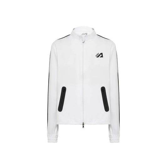 White Elastane Shell Jacket