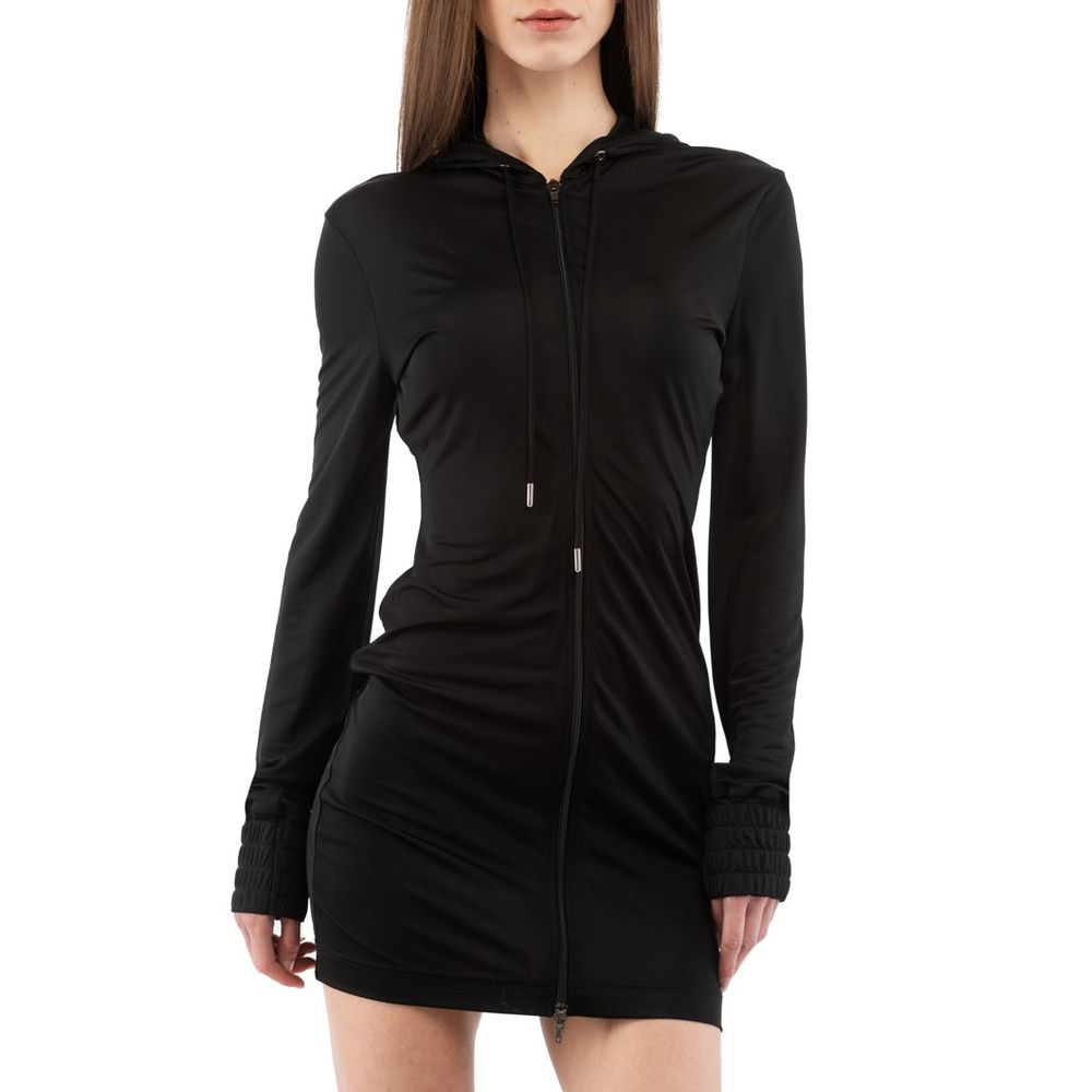 Black Viscose Casual Dress