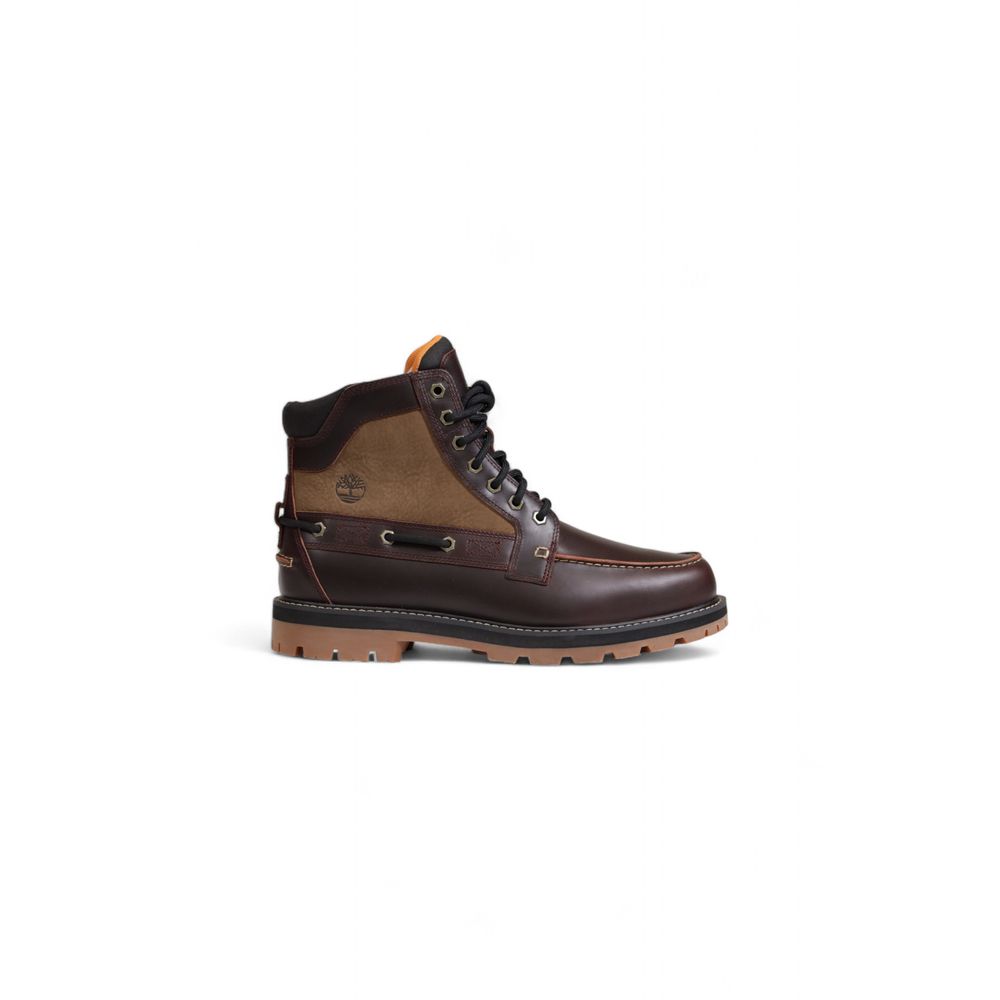 Brown Bio Based Fabric Lace-Up Boots