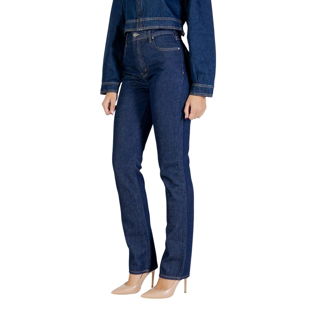 Blue Cotton Skinny Jeans
