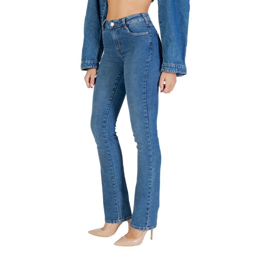 Blue Cotton Skinny Jeans
