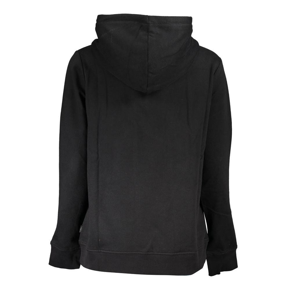 Black Cotton Women Hoodie
