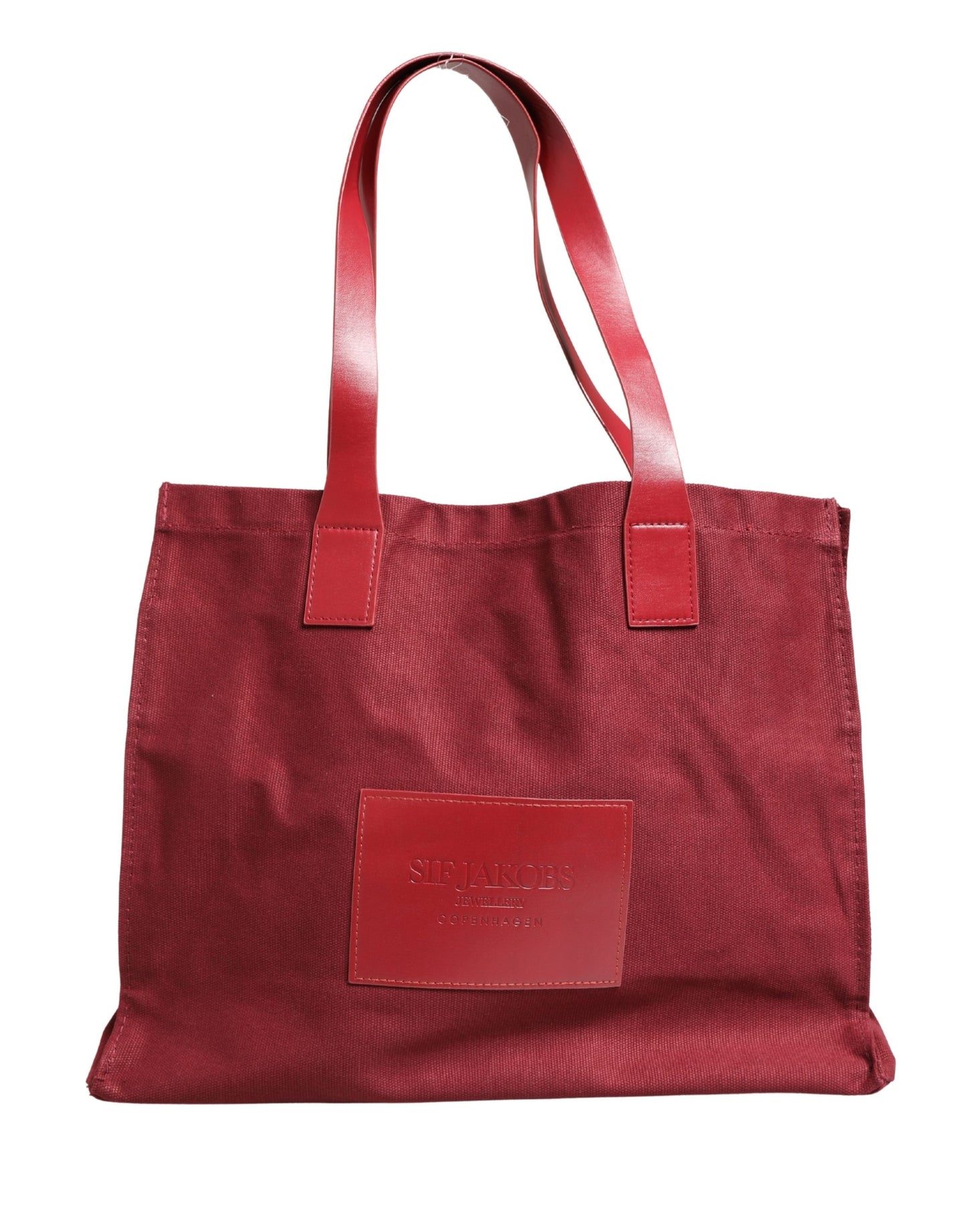 Burgundy Cotton Canvas Shopping Tote Women Borse  Jewellery Bag