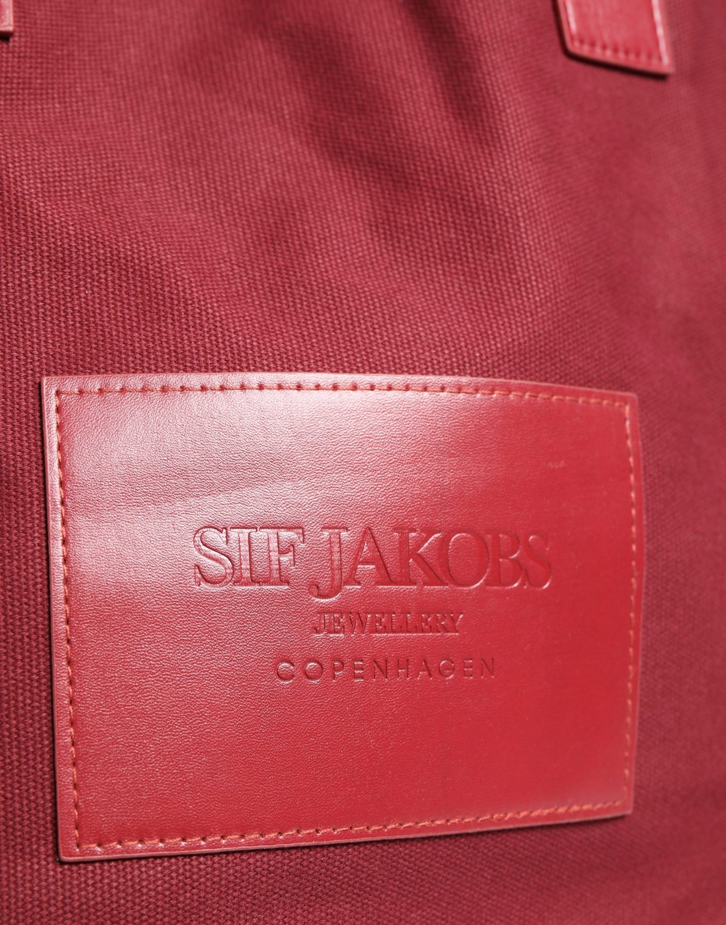 Burgundy Cotton Canvas Shopping Tote Women Borse  Jewellery Bag