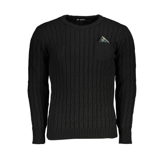 Black Acrylic Men Sweater