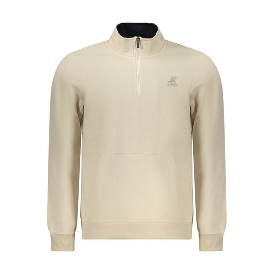 Beige Polyester Men Sweatshirt