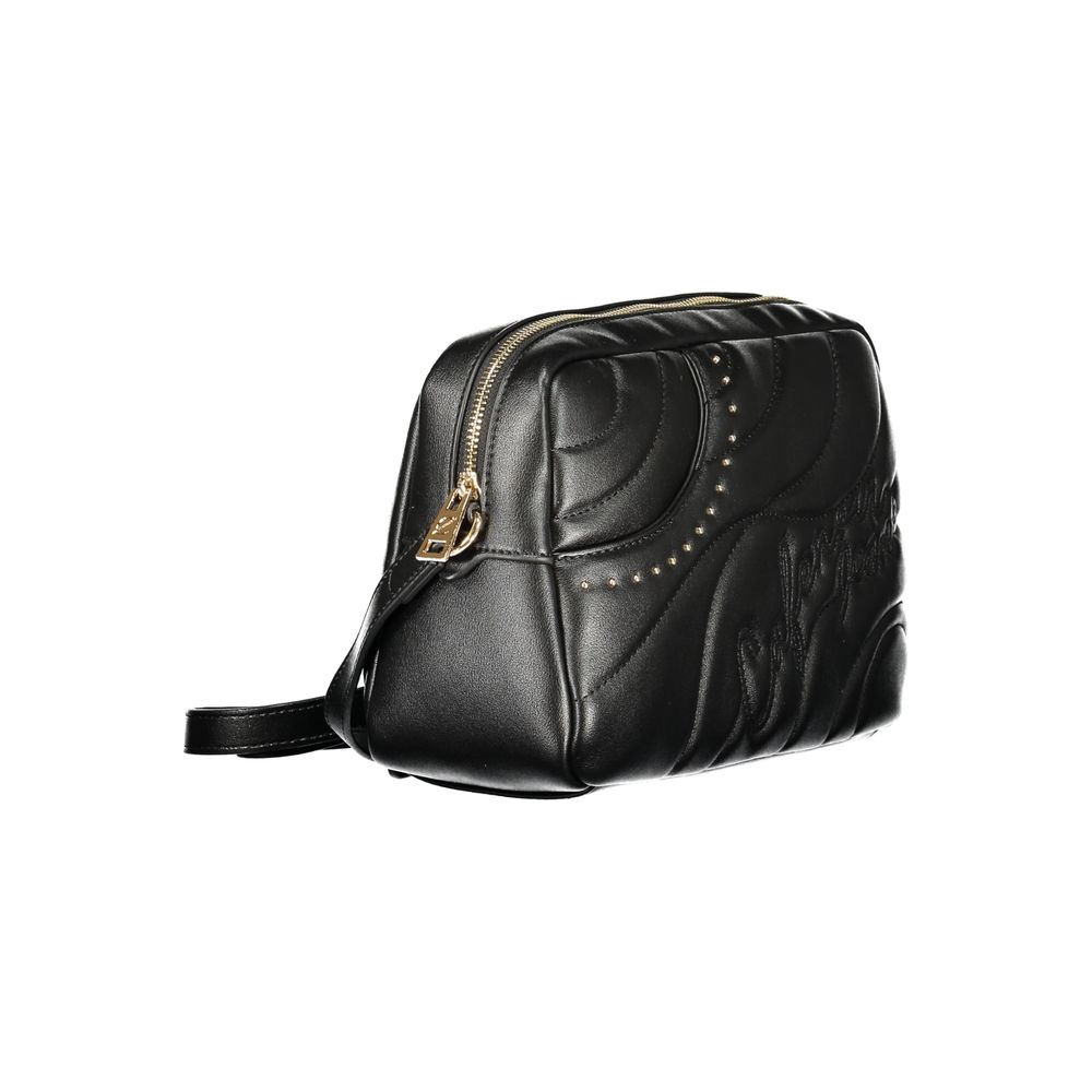 Black Polyurethane Women Handbag