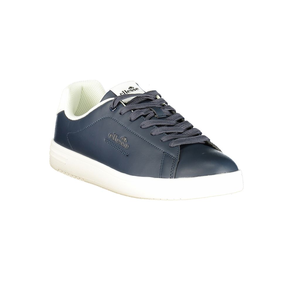 Blue Polyurethane Men Sneaker