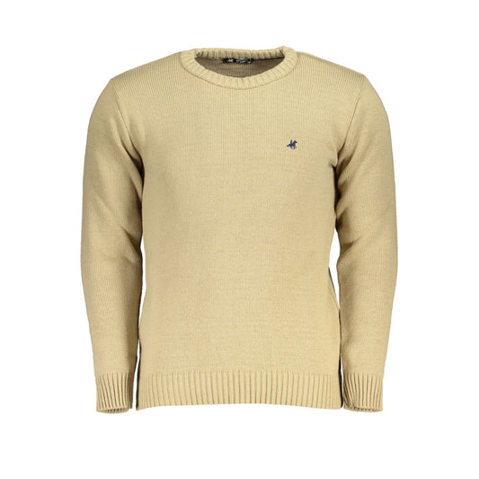 Beige Acrylic Men's Sweater
