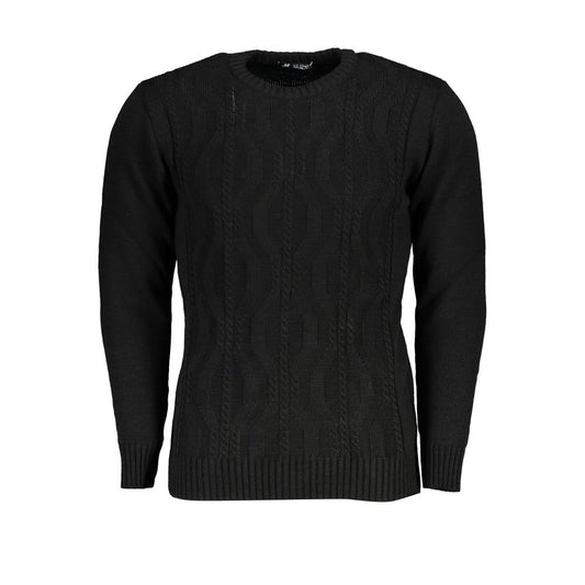 Black Acrylic Men Sweater