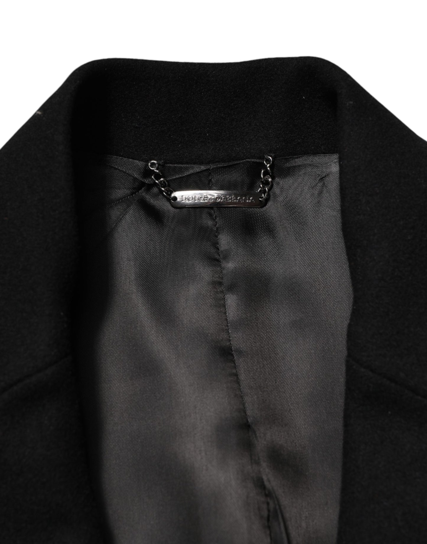 Black Heraldic Patch Single Breasted Blazer Jacket